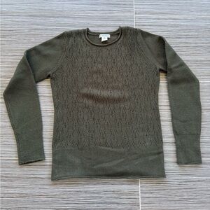 Olive Green Knit Sweater size medium